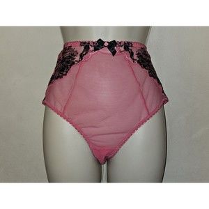 Agent Provocateur Yara High-Waist Brief size AP 4 Large Pink and Black NWT